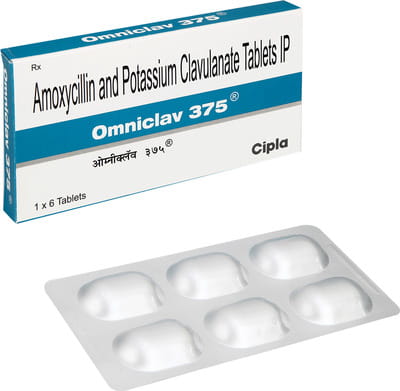 Omniclav 375mg Strip Of 6 Tablets