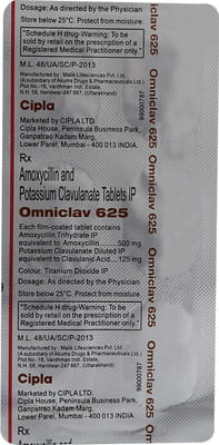 Omniclav 625mg Strip Of 6 Tablets