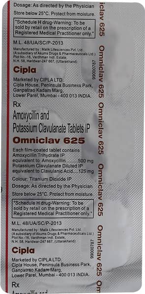Omniclav 625 Tablet