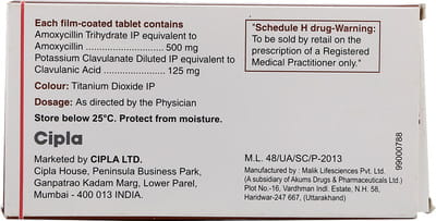 Omniclav 625mg Strip Of 6 Tablets