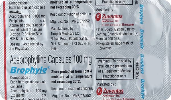 Brophyle 100Mg Strip Of 10 Capsules