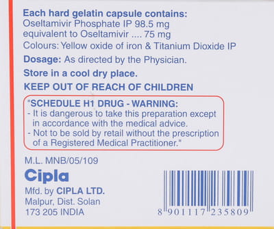 Antiflu 75mg Strip Of 10 Capsules
