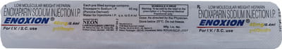 Enoxion 40mg Pre Filled Syringe Of 0.4ml Injection