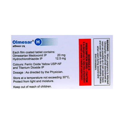 Olmesar H 20mg Strip Of 7 Tablets