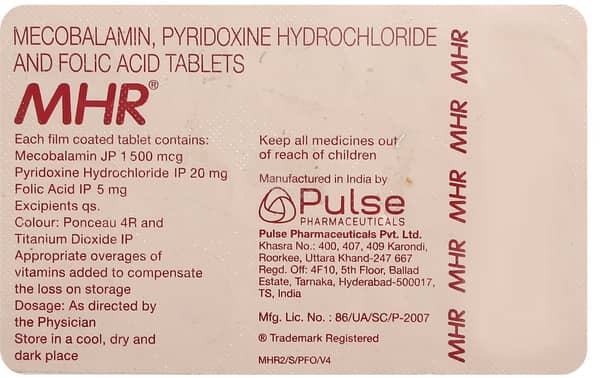 Mhr Strip Of 15 Tablets