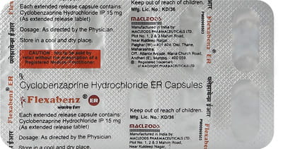 Flexabenz Er 15mg Strip Of 10 Capsules