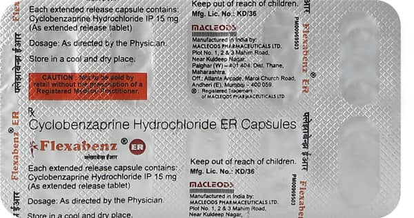 Flexabenz Er 15mg Strip Of 10 Capsules