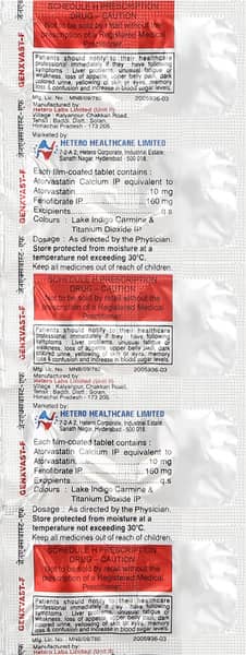 Genxvast F Strip Of 10 Tablets