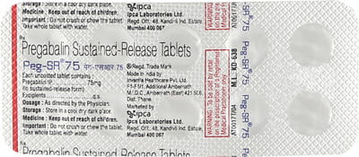 Peg Sr 75mg Strip Of 10 Tablets