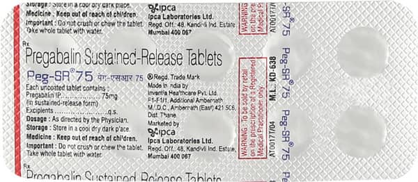 Peg Sr 75mg Strip Of 10 Tablets