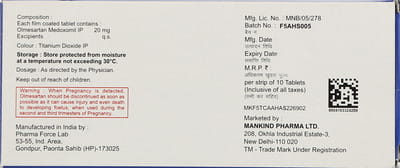 Olmetime 20mg Strip Of 10 Tablets