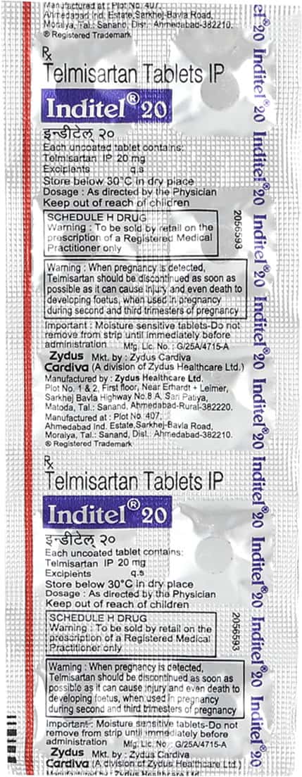 inditel 20mg tablets