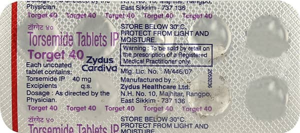Torget 40mg Strip Of 10 Tablets
