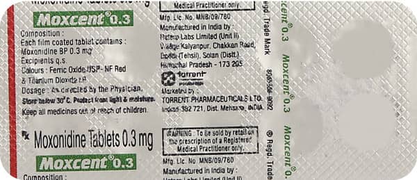 Moxcent 0.3mg Strip Of 10 Tablets