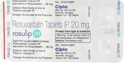 Rosulip 20mg Strip Of 10 Tablets