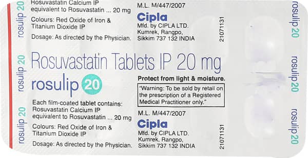 Rosulip 20mg Strip Of 10 Tablets