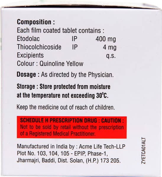 Etogesic Mr 4/400mg Strip Of 10 Tablets