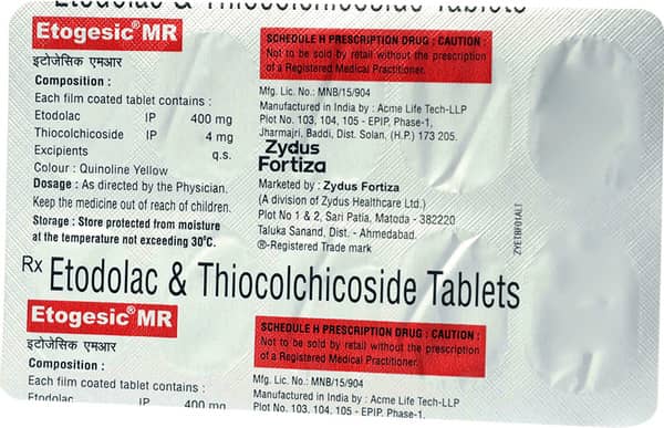 Etogesic Mr 4/400mg Strip Of 10 Tablets