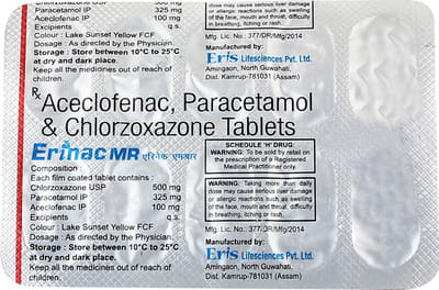 Erinac Mr Strip Of 10 Tablets