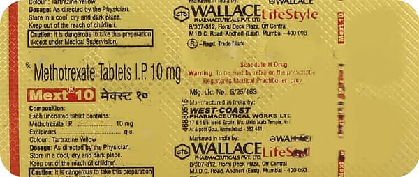 Mext 10mg Strip Of 10 Tablets