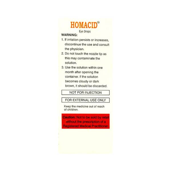 Homacid Bottle Of 5Ml Eye Drops