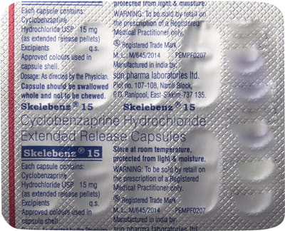 Skelebenz 15mg Strip Of 10 Capsules