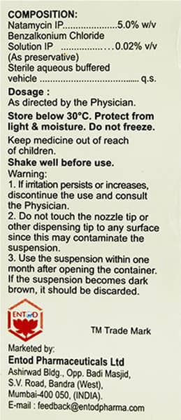 Natacin 5% Bottle Of 5ml Eye Drops