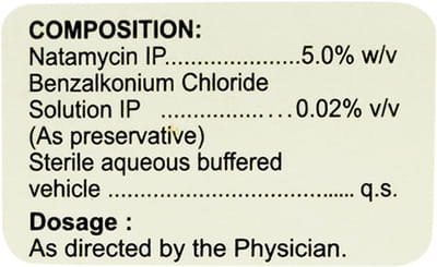 Natacin 5% Bottle Of 5ml Eye Drops