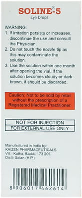 Soline 5 Bottle Of 10ml Eye Drops