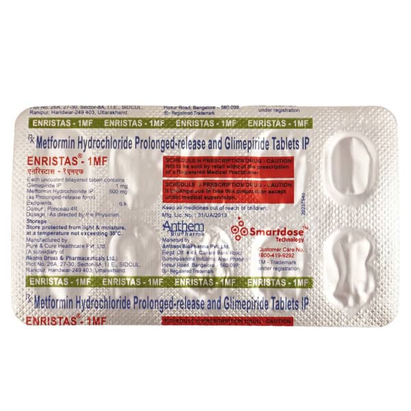 Enristas 1mf Strip Of 10 Tablets