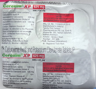 Ceroxim Xp 625mg Strip Of 6 Tablets