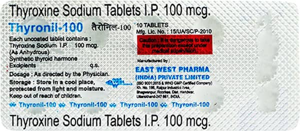 Thyronil 100Mcg Tablet