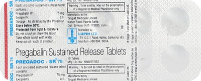 Pregadoc Sr 75mg Strip Of 10 Tablets