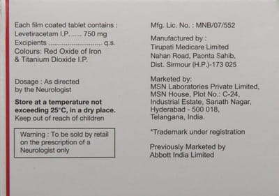 Levilex 750mg Strip Of 10 Tablets