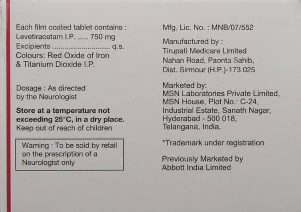 Levilex 750mg Strip Of 10 Tablets