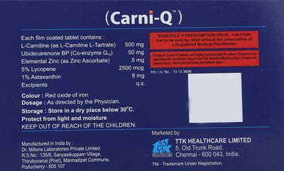 Carni Q Strip Of 10 Tablets