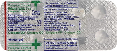Cintapro Od 3mg Strip Of 10 Tablets