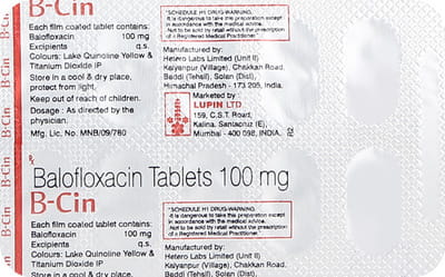 B Cin 100mg Strip Of 10 Tablets