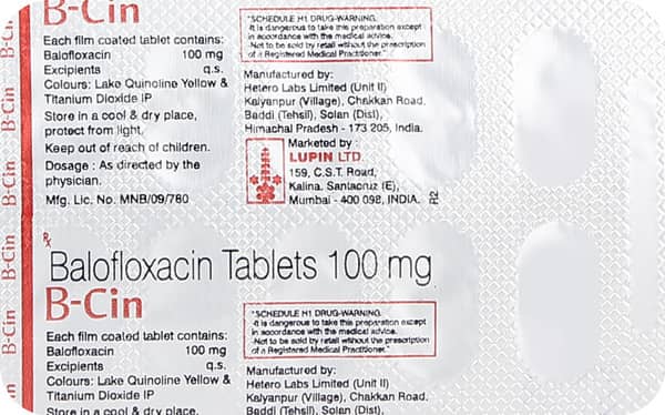 B Cin 100mg Strip Of 10 Tablets