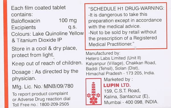 B Cin 100mg Strip Of 10 Tablets