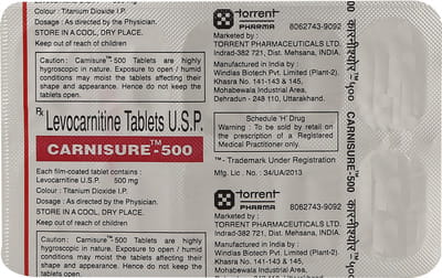 Carnisure 500mg Strip Of 10 Tablets