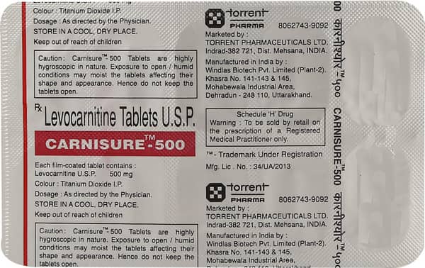 कार्नीश्योर 500 टैबलेट