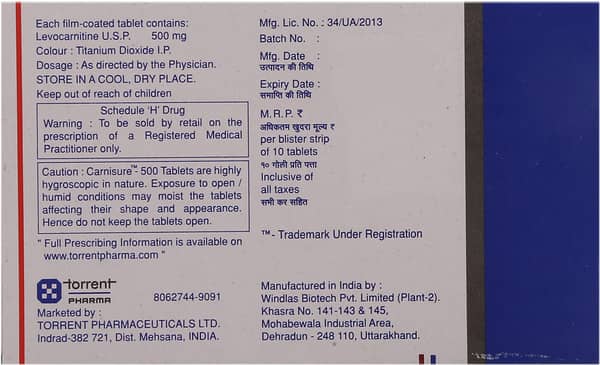 कार्नीश्योर 500 टैबलेट