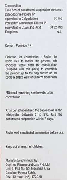 Gudcef Cv Bottle Of 30ml Dry Syrup