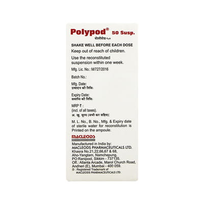 Polypod 50mg Bottle Of 30ml Suspension