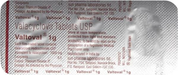Valtoval 1gm Strip Of 3 Tablets
