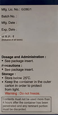 Albucel 20% Bottle Of 100ml Injection