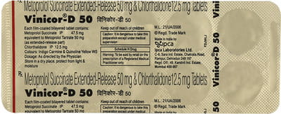 Vinicor D 50mg Strip Of 10 Tablets