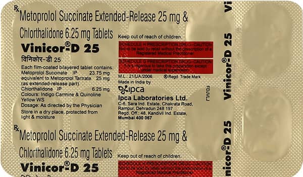 Vinicor D 25mg Strip Of 10 Tablets