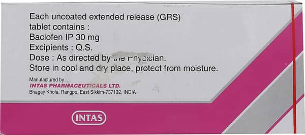 Baclof Od 30mg Strip Of 10 Tablets